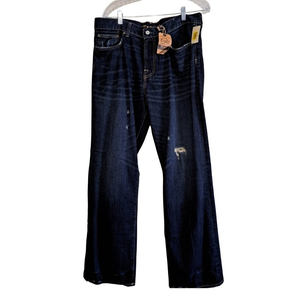 Vintage Trailer Y2K Straight Leg Distressed Jeans 34x30